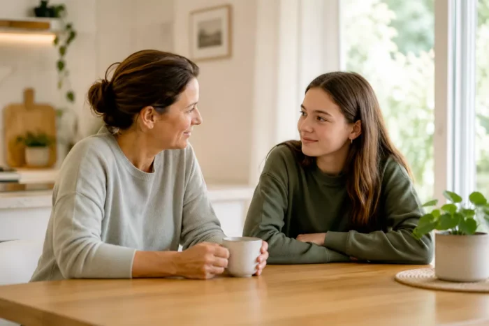 Woman Supporting a Child with an Eating Disorder